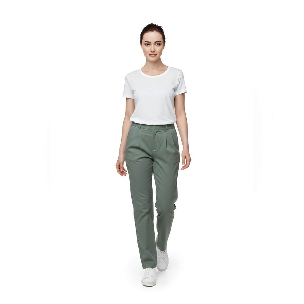 Vintage Green Pleated Trousers